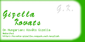 gizella kovats business card