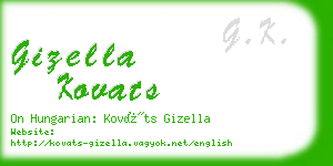 gizella kovats business card